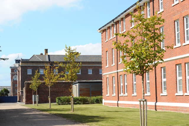 Ongoing work by Haslar Developments Ltd at the former Royal Haslar Hospital in Gosport.
