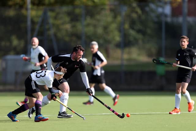Owen Barnes, left, and Fareham's Ross Lee. Picture: Chris Moorhouse