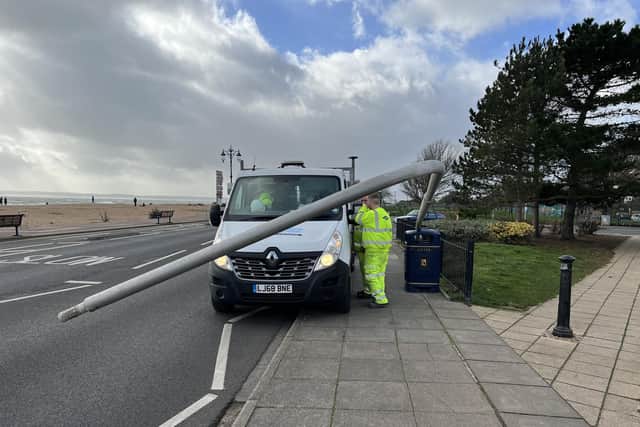 Storm Eunice 18th February 2022
Lamppost bent in half
Picture: Marcin Jedrysiak
