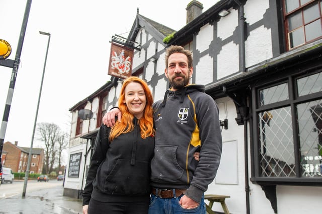 Christine Sloan with her partner, Dan Smith at the Milton Arms, Portsmouth.
Picture: Habibur Rahman