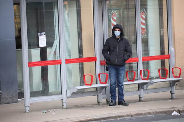 A man wearing a face mask. Picture: Danny Lawson/PA Wire