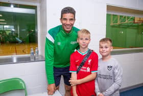 David James with some of his fans
