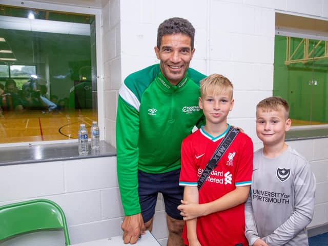 David James with some of his fans