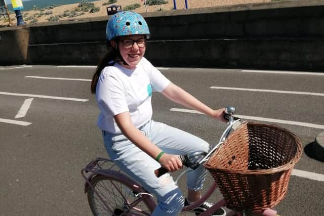 Nellie Fraser on her daily cycle challenge.