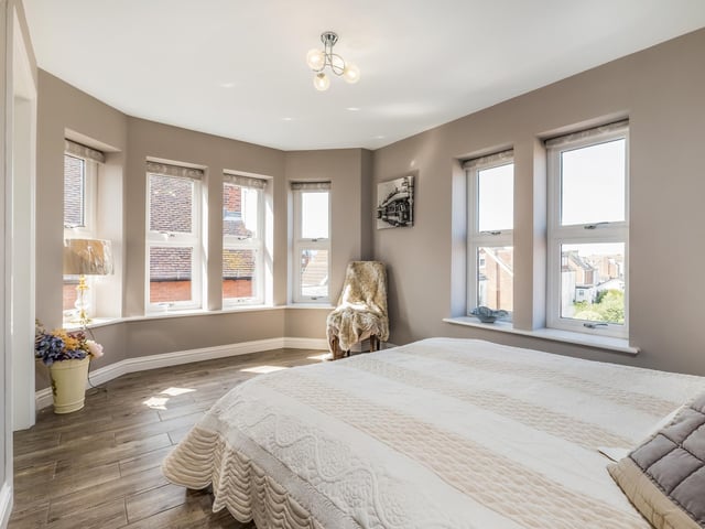 This four-bedroom apartment on St Helens Parade, Southsea, is on the market for £1.29m. It is listed by Fine and Country.