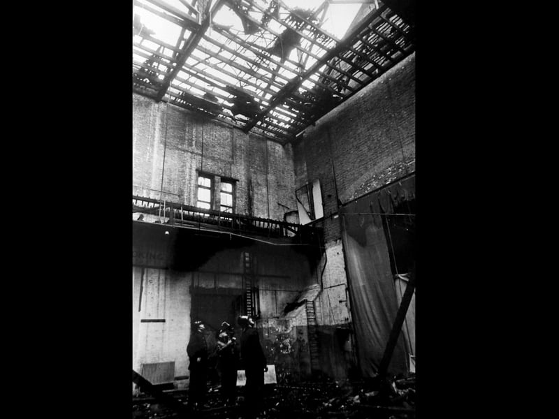 Fire damage in October 1972