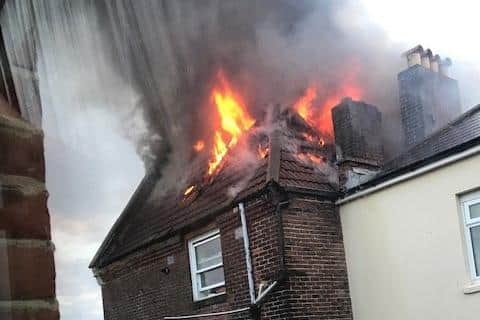 Fire in Kent Road, Southsea. Picture: James Lampitt