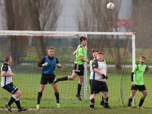 Bedhampton Village Reserves (green) v Fleur de Lys. Picture: Keith Woodland