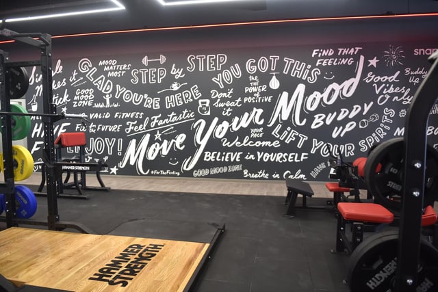 The interior of Snap Fitness.