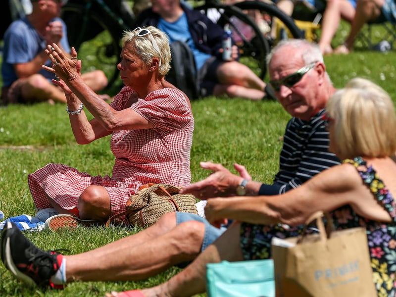 Enjoying the music. Live at the Bandstand, Victoria Park, Portsmouth
Picture: Chris Moorhouse (010624-49)