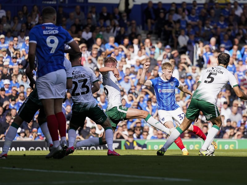 Hakeeb Adelakun's opener is wiped out by Paddy Lane's finish in front of the Fratton End in a busy Fratton opening. Regan Poole snares the points just before the break.