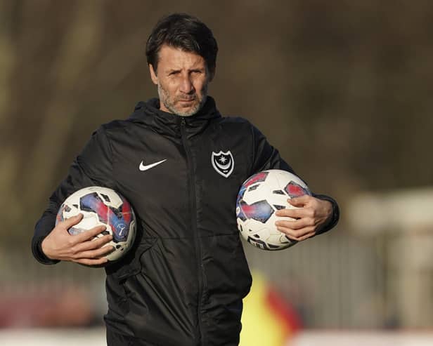 Ex-Pompey head coach Danny Cowley promoted Academy youngster Destiny Ojo to first-team training in pre-season, but the striker broke his ankle in the second week. Jason Brown/ProSportsImages