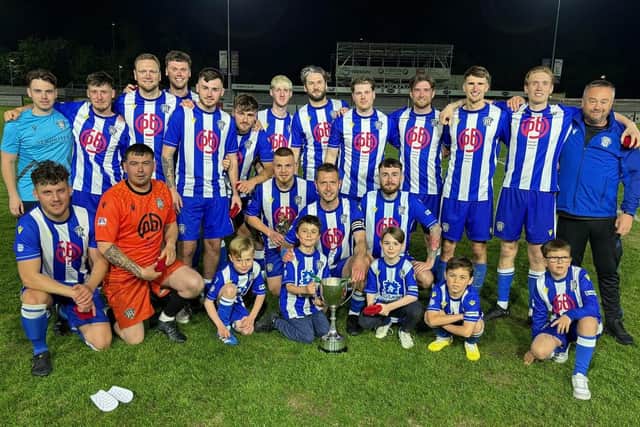 Crofton Saints celebrate winning last season's Southampton Senior League Cup