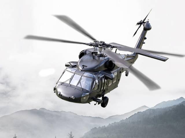 The European-built Black Hawk helicopter. Lockheed Martin outlined its team of UK
partners and the benefits of choosing the advanced, Sikorsky Black Hawk® helicopter to replace
the UK’s aging mixed medium helicopter fleet. Picture: Lockheed Martin.
