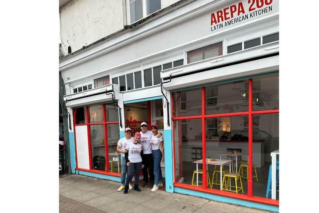 The team at Arepa 2Go which has opened up a new shop in Southsea.
Photo from left to right: Daniel De Carlo, Rosa D’Introno, Alejandro De Carlo y Meriana Crespo