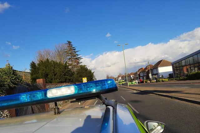 Fareham Police at an RTI on the A27/East Street, Portchester at 6.15pm on April 1, 2022. Picture from Hampshire Constabulary