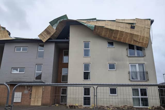 Damage to Talbot House after Storm Eunice