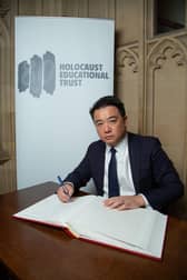 Alan Mak MP signs the Holocaust Educational Trust's Book of Commitment