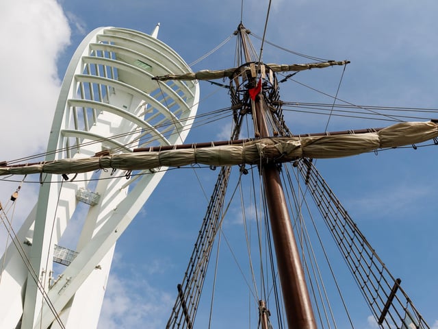 Visitors had the chance to step aboard the replica of Christopher Columbus' famous vessel