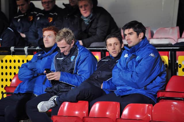 Michael Brown and Richard Hughes sit out the New Year's Day 2011 match at Watford because of contractual problems. Picture: Steve Reid