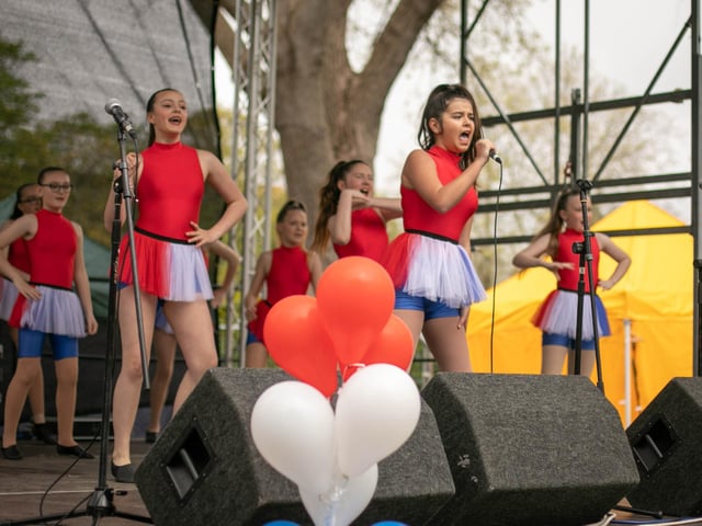 One of the live performances at Victoria Park, Portsmouth