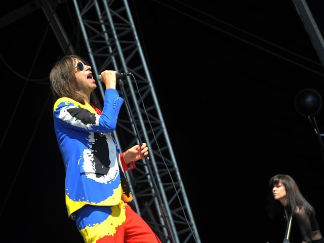 First band of the day - the mighty Primal-Scream. Picture by Paul Windsor