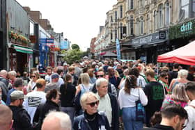 The annual Southsea Food Festival 2023. Pictured is action from the event with a busy festival across the city streets.

Sunday 16th July 2023.

Picture: Sam Stephenson.