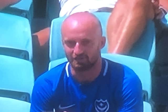 The Pompey shirt-wearer whose movement behind the bowler's arm briefly stopped play in England's fourth Ashes Test against Australia in Sydney