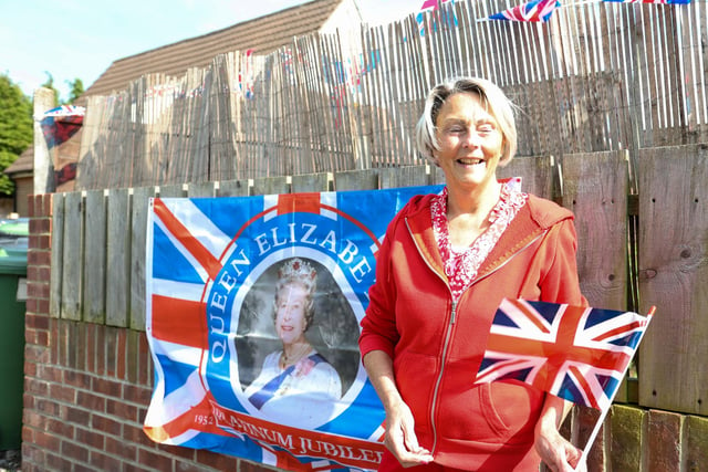 Street party organiser Rhonda King at the Thornfield Close in Horndean on Saturday