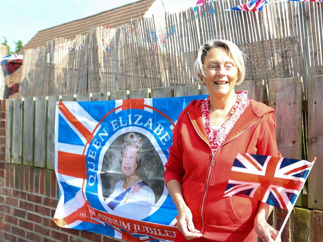 Street party organiser Rhonda King at the Thornfield Close in Horndean on Saturday