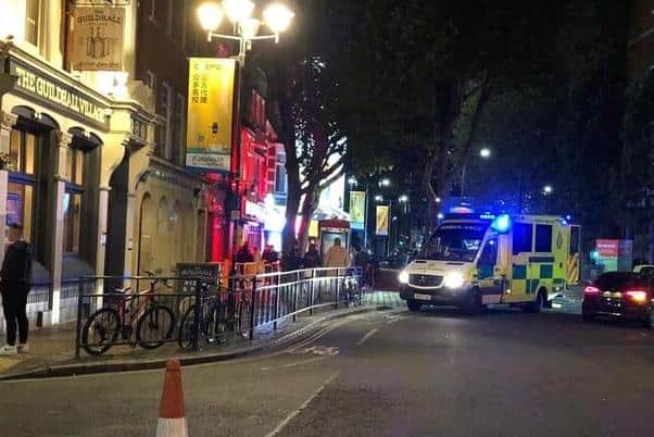 An ambulance spotted near the city centre over the weekend.