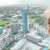 Jack Carthew takes on the Spinnaker Tower steps for charity.