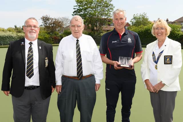 From left - Malcolm Weston, Derek Collins, Kirk Smith and Chris Hall at Gosport Bowls Club's open day. Picture: Keith Woodland