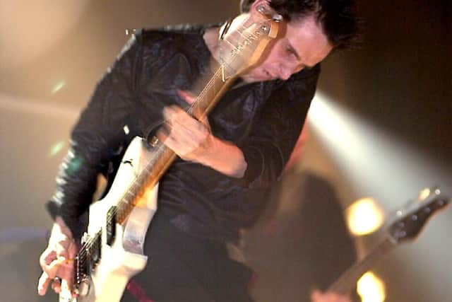 Muse frontman, Matt Bellamy, as the band performed at the Pyramids Centre on May 29, 2000. Picture: Paul Jacobs
