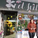 Grace King, 29, received the the highest grade in the country for her City & Guilds practical exam at this years British Florist Association Industry Awards after completing a Level 4 Diploma in Floristry while working as manager of Knot Just Blooms.Pictured here with Knot Just Blooms co-owner Lorraine Williams.