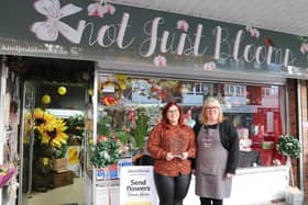 Grace King, 29, received the the highest grade in the country for her City & Guilds practical exam at this years British Florist Association Industry Awards after completing a Level 4 Diploma in Floristry while working as manager of Knot Just Blooms.Pictured here with Knot Just Blooms co-owner Lorraine Williams.