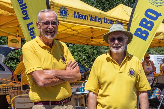 Gary Martin and Roy Cuthbertson from the Meon Valley Lions Club who provided a food service at the event - and then donated all profits to the Rainbow Centre. Picture: Mike Cooter (240623)