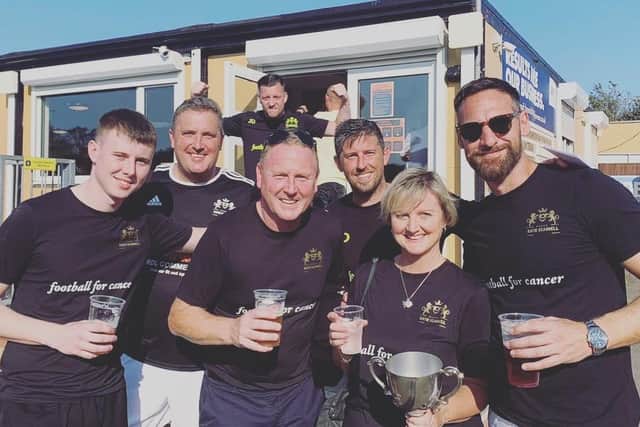 Players from Team Katie Scannell at the FFC finals day at AFC Portchester last September, with members of Katie's family.