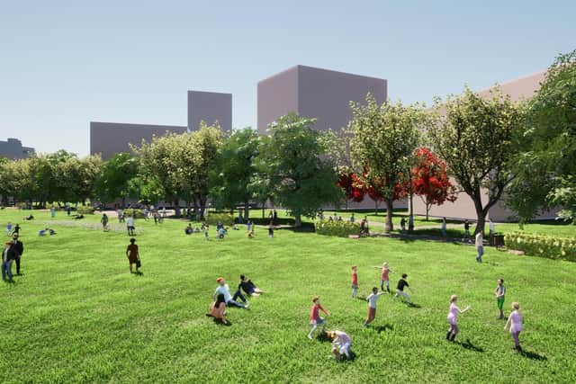 CGI showing how the Portsmouth City Council plan for City Centre North could look