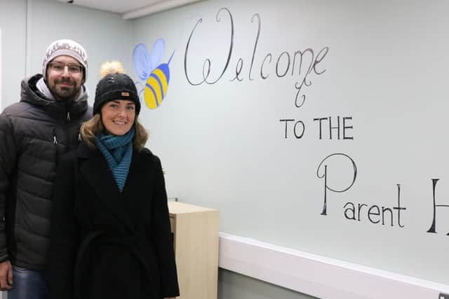Parents of Meon Way Federation welcome the new space built to strengthen the home-school collection.