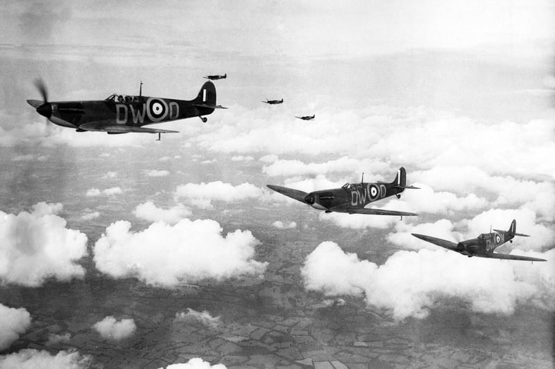 Spitfires from 610 Squadron 24 July 1940.