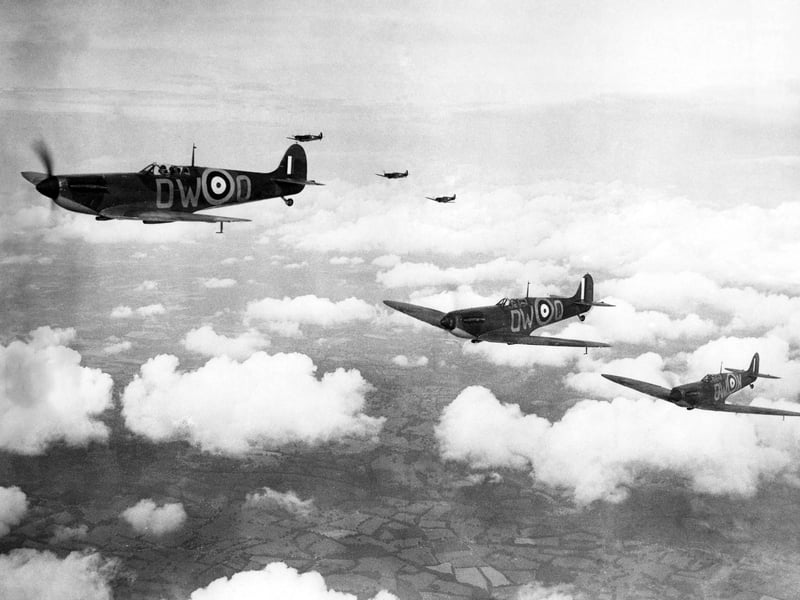 Spitfires from 610 Squadron 24 July 1940.