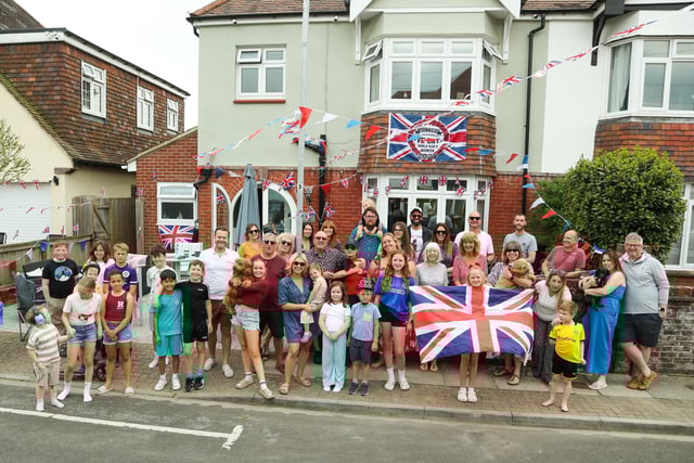 Residents of Mulberry Avenue in Cosham came together to mark VE Day with a street party.