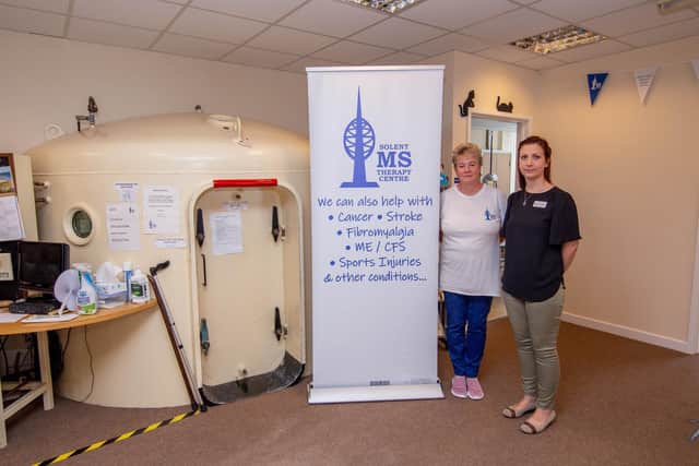 Solent MS centre is offering treatments to people with long Covid.  Staff Claire Barnett and Ruth Jansen
Picture: Habibur Rahman