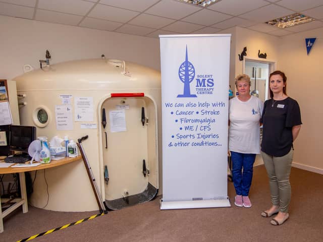 Solent MS centre is offering treatments to people with long Covid.  Staff Claire Barnett and Ruth Jansen
Picture: Habibur Rahman