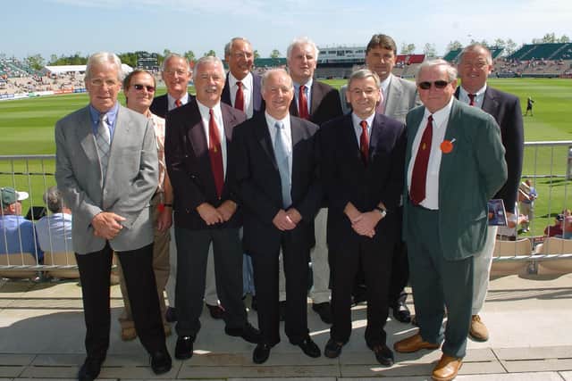 Flashback to June 2005 and a Gosport Borough CC reunion. Back (from left) - Richard Duke, Alan Wassell, Roy Goodenough, Pater Farley , Roger Cawte, John Wassell. Front: Charlie Tuck, Mick Swain, Cyril Reynolds, Chris Jones, Ray Porter. Picture: Malcolm Wells
