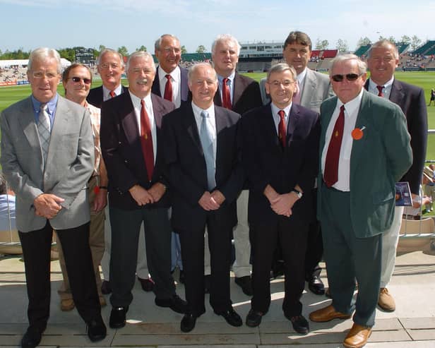 Flashback to June 2005 and a Gosport Borough CC reunion.  Back (from left) - Richard Duke, Alan Wassell, Roy Goodenough, Pater Farley , Roger Cawte, John Wassell. Front: Charlie Tuck, Mick Swain, Cyril Reynolds, Chris Jones, Ray Porter. Picture: Malcolm Wells