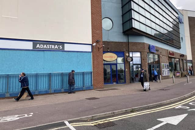 Adastra's and Reel Cinema in Vannes Parade, Fareham town centre