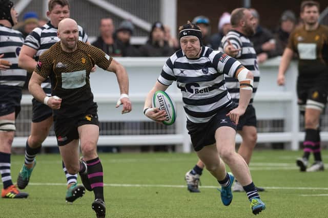 Will Owen grabbed a try for Havant. Picture: Keith Woodland (22022020-1083)