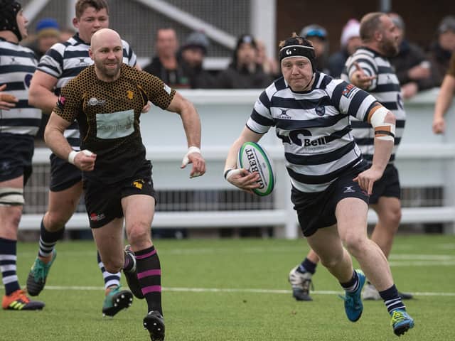 Will Owen grabbed a try for Havant. Picture: Keith Woodland (22022020-1083)